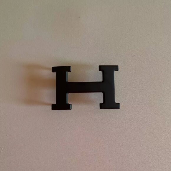 Hermès Black H Belt Buckle 32mm Classy Matte Finish Authentic Designer - Picture 4 of 4
